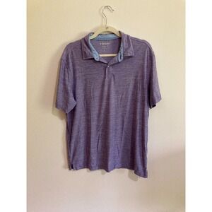 Izod Golf Stretch Purple Polo Shirt Size M‎ Medium Men Short Sleeve Blue